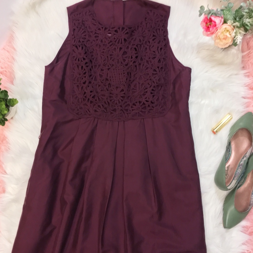 Lela rose silk mulberry midi dress - Picture 5 of 7